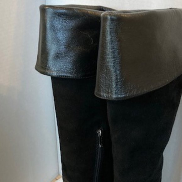 Brunella Black leather /suede riding boot, 9.5-10 - Picture 3 of 8